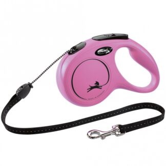 FLEXI Rollleine New CLASSIC Seil - 5m, bis 20kg Pink