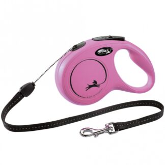 FLEXI Rollleine New CLASSIC Seil - 8m, bis 12kg Pink