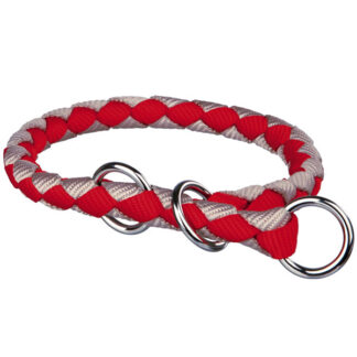 Trixie Cavo Würger / Zug-Stopp-Halsband - rot/silber 43-51 cm/ 18 mm