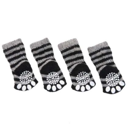 Karlie Doggy Socks Hundesocken 4er Set - Schwarz/Grau M