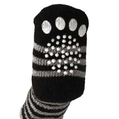 Karlie Doggy Socks Hundesocken 4er Set - Schwarz/Grau M