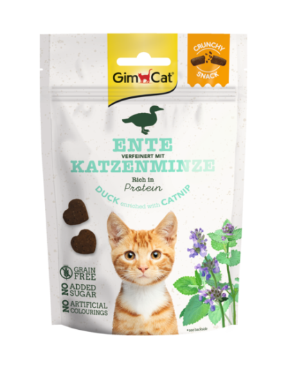 GimCat Crunchy Snacks Ente mit Katzenminze 50 g