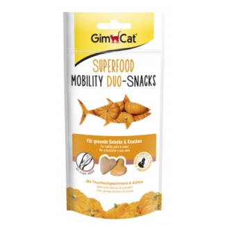 GimCat Superfood Mobility Duo-Snacks mit Thunfischgeschmack und Kürbis, 40 g