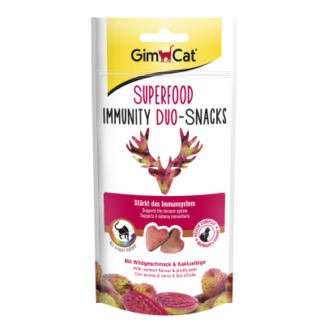 GimCat Superfood Immunity Duo-Snacks mit Wildgeschmack und Kaktusfeige, 40 g