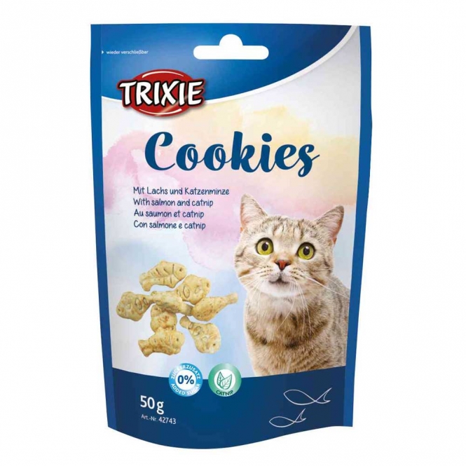 Trixie Cookies mit Lachs und Katzenminze - 50g