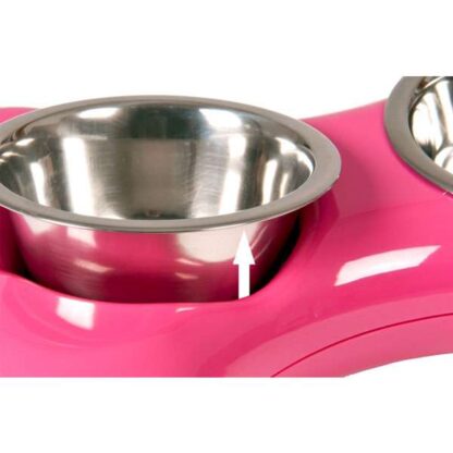 Karlie Flamingo The Bone Bowl Doppelnapf - 2 x 1.500 ml Blau