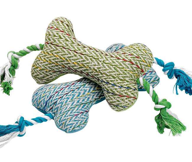 Karlie COTTAGE LINE Knochen mit Seil Blau, 24 cm