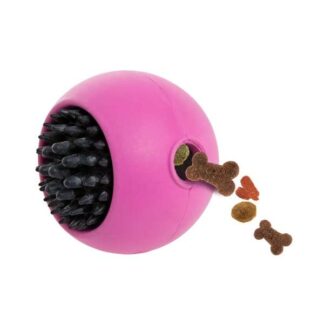 Karlie Boomer Vollgummi-Snackball - Pink/Schwarz