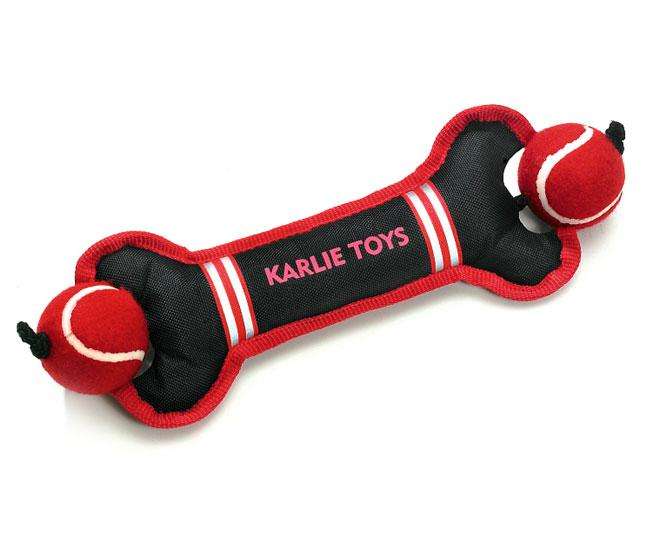 Karlie NYLON TOY PLUS Knochen mit 2 Tennisbällen