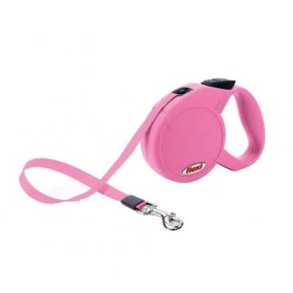 Flexi Gurt-Leine Classic Compact Mini 3 m/bis 12 kg - Pink