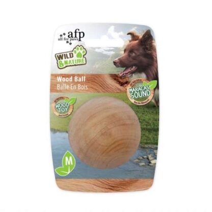 All for Paws Wild & Nature Maracas Wood Ball Medium