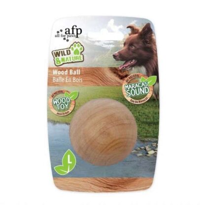 All for Paws Wild & Nature Maracas Wood Ball Large