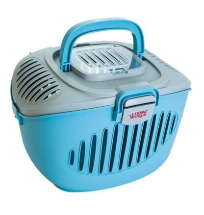 Living World Paws2Go Kleintierbox lachsrosa/grau