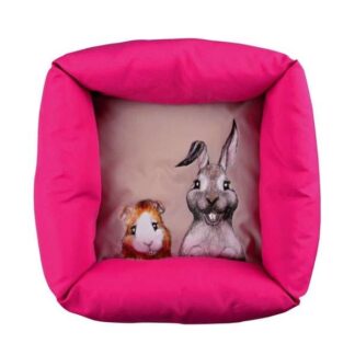 Trixie Honey + Hopper Kleintierkuschelbett Fuchsia/Beige