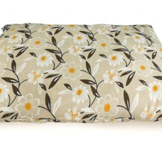 CARBONE Hundekissen Sacco, 70 x 100 cm Blumen-braun