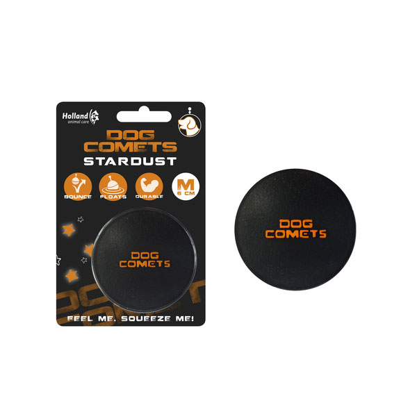 Dog Comets Ball Stardust Schwarz/Orange