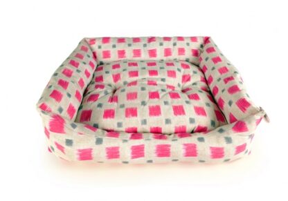 CARBONE Hundebett Domino, 65 x 80 cm Blumen-blau