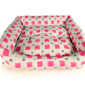 CARBONE Hundebett Domino, 65 x 80 cm Quadrate-rot