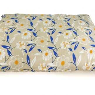 CARBONE Hundekissen Sacco, 70 x 100 cm Blumen-blau