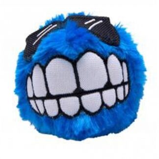 ROGZ FLUFFY GRINZ Hundeball, 4,9 cm blau