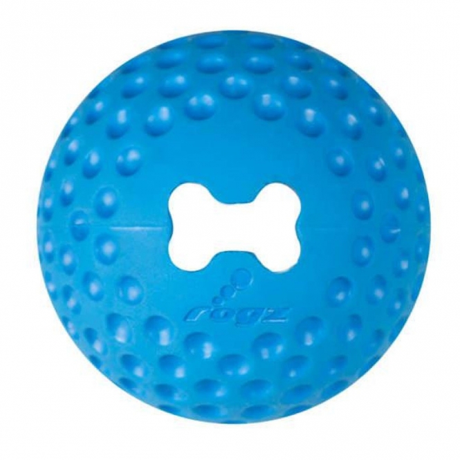 ROGZ GUMZ Hundeball, 7,8 cm - befüllbar blau