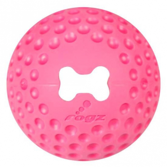 ROGZ GUMZ Hundeball, 7,8 cm - befüllbar pink