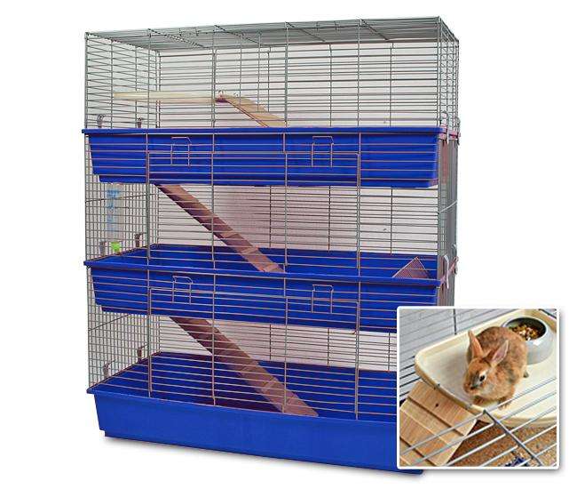 Pet-Star Kleintierkäfig NEPOMUK XXL, 120 cm Blau