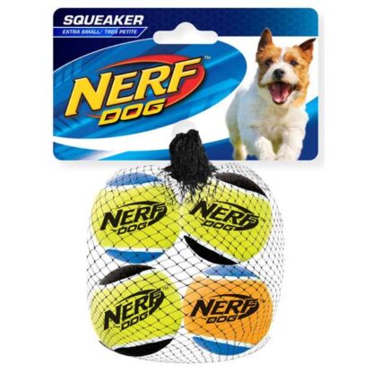 NERF DOG Tennisball mit Quietscher XS / 4er Set