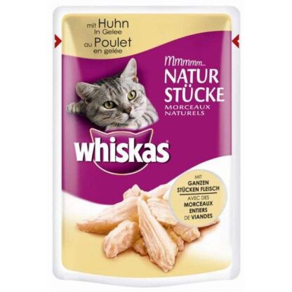 Whiskas Mmmmm mit saftigen ganzen Fleischstuecken mit Huhn 85 g