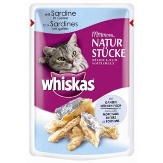 Whiskas Mmmmm mit koestlichen ganzen Fischstuecken mit Sardine 85 g