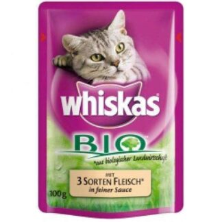 Whiskas Bio mit drei Sorten Fleisch in feiner Sauce 100 g